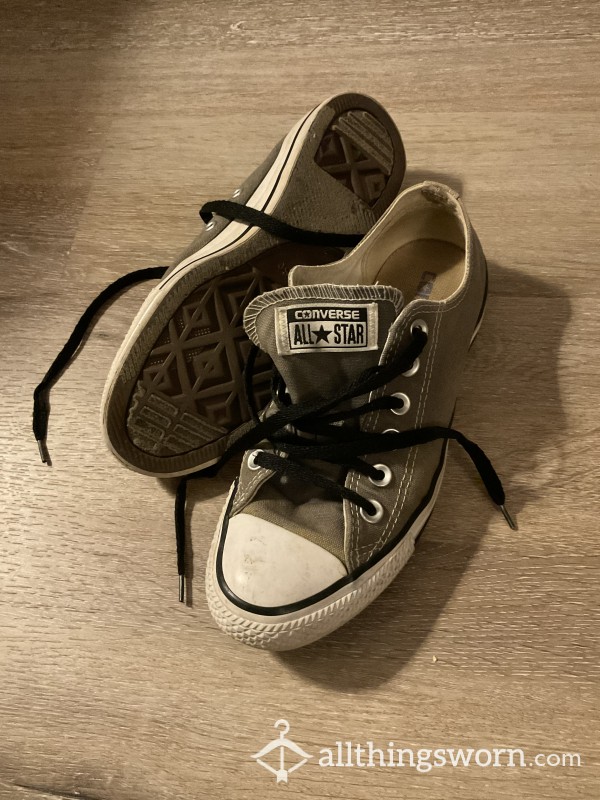 Used And Abused (Lovingly) Grey Converse All-Star Sneakers