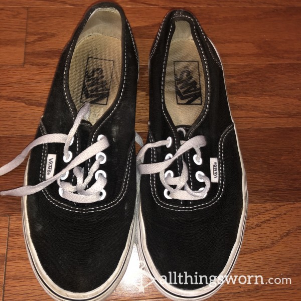 Worn Dirty Vans Sneakers