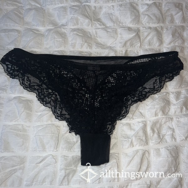 Used Black Brazilian Panties