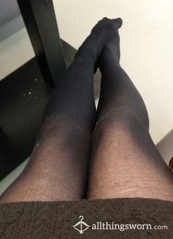 Used Black Nylon Tights, Pantiless ;)