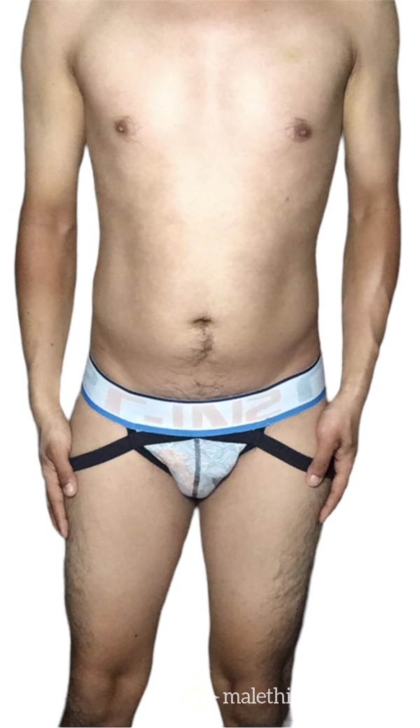 HEAVILY WORN Jockstrap Blue C-IN2