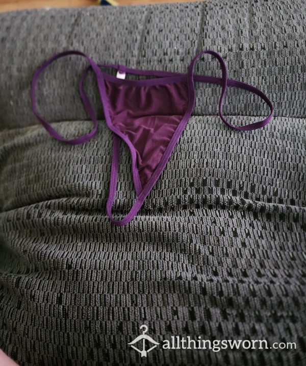 Used Purple Thong