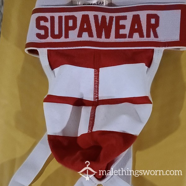 Used Red And White Supawear Jock