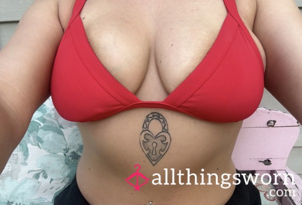 Used Red Hot Bikini Top