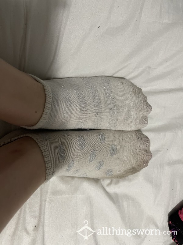 Used White Ankle Socks