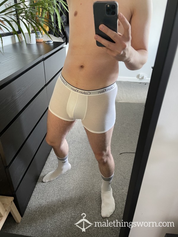 **SOLD** Used White Calvin Klein Boxer Briefs