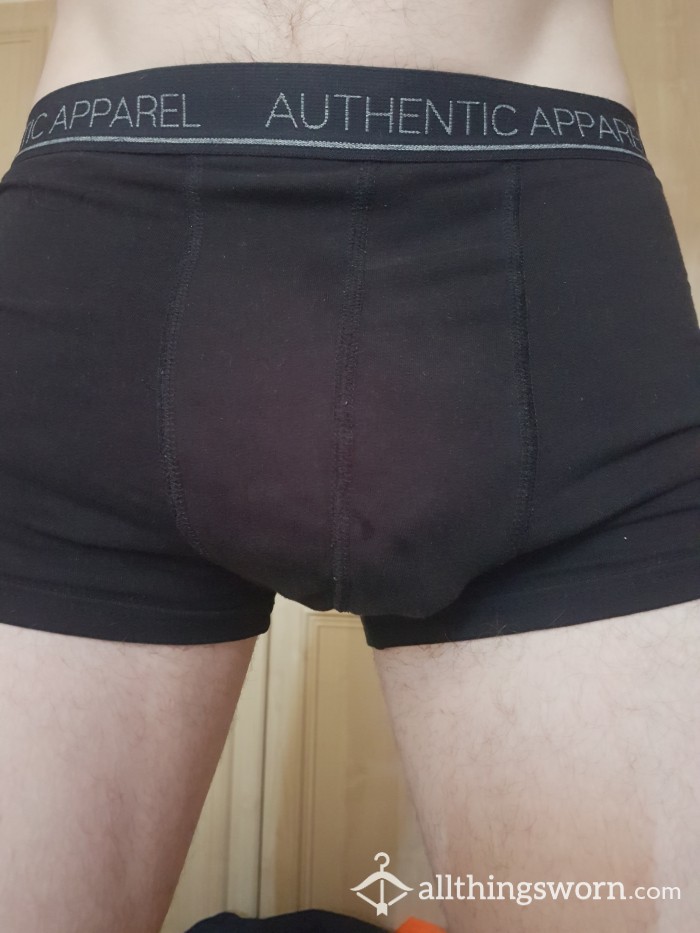 Used Worn Mens Black Boxers