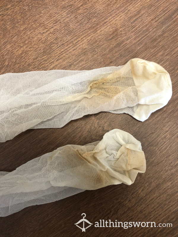 Used Worn White Long Stockings（Ladyyaoying Cabin Crew）