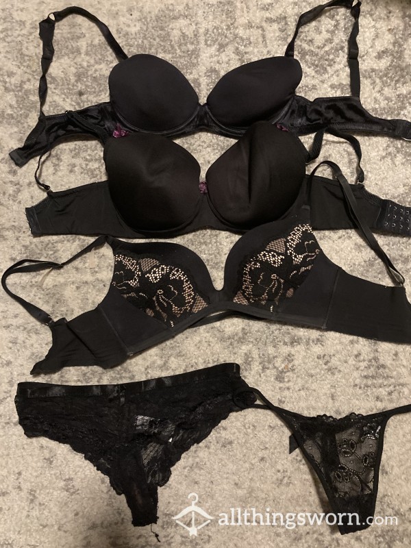 Various Black Bras! (Various Sizes- Details In Listing)