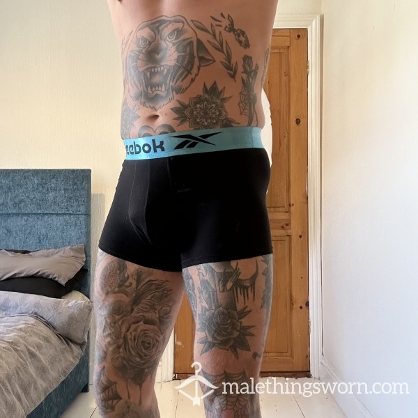 Very Sweaty 🥵💦 Black Reebok Boxers Large