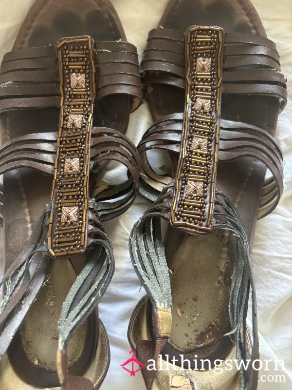 Very Worn Flat Sandals!!