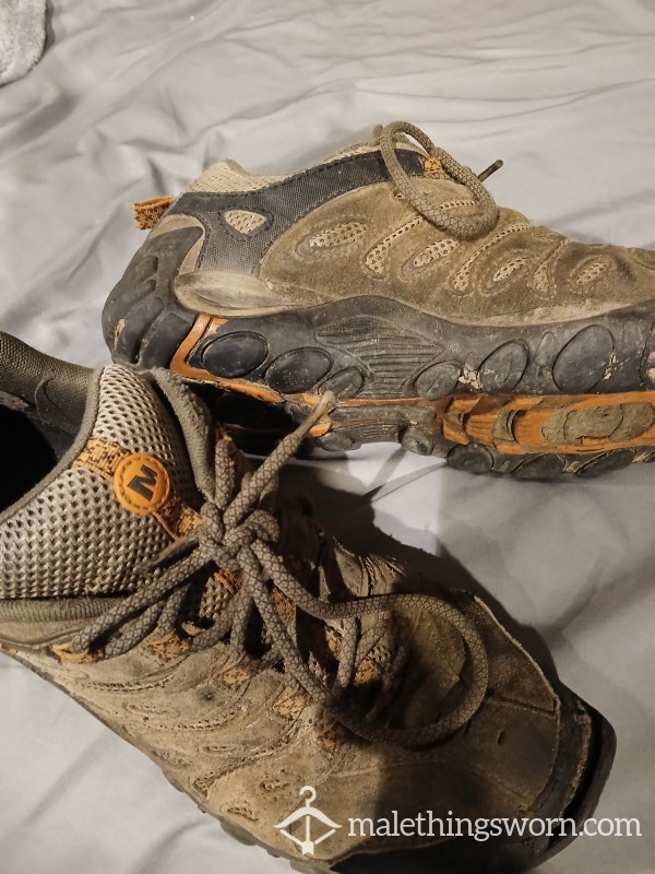 Very Well Worn In Merrell Hiking Shoes