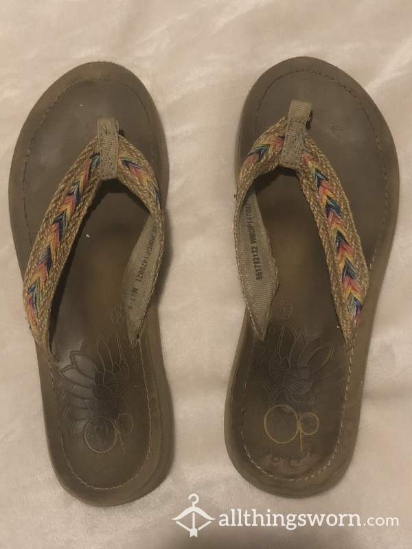 Very Worn Op Flip Flops