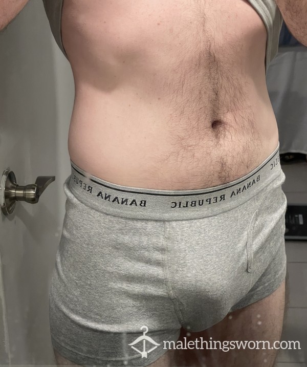 Very Worn Out Gray Banana Republic Trunk Boxer Briefs