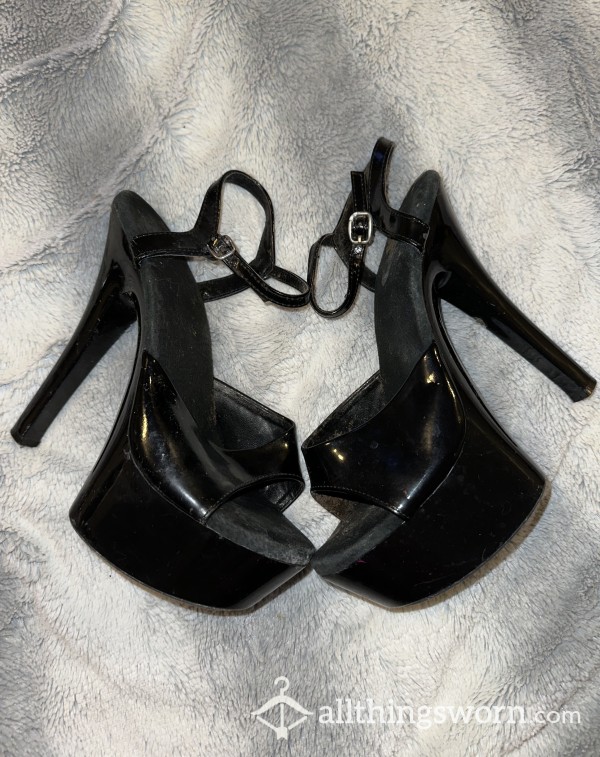 VERY WORN PLEASER DANCER HEELS