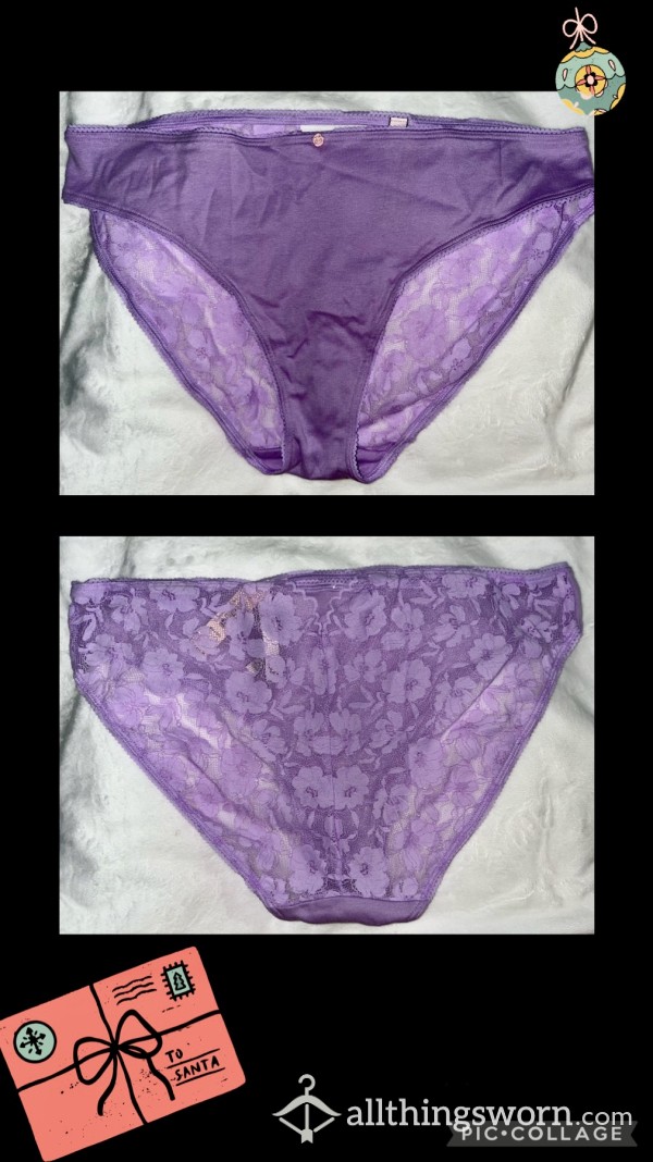 Victoria Secret Cotton Bikini Panty With Lace Back