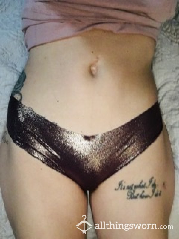 Small Victoria Secret-Maroon With Gold Glitter!