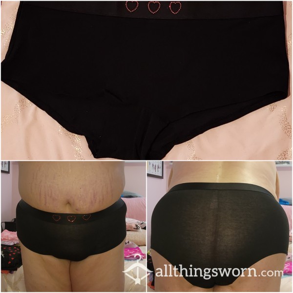 Victoria's Secret Black Cotton Boyshort