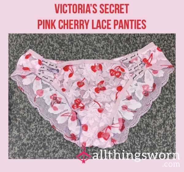 Victoria’s Secret Pink Cherry Lace Panties🍒