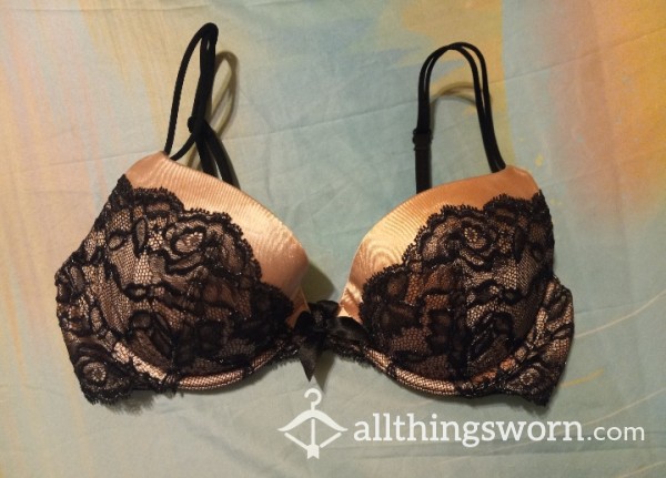 Victoria's Secret Satin Bra With Rhinestones