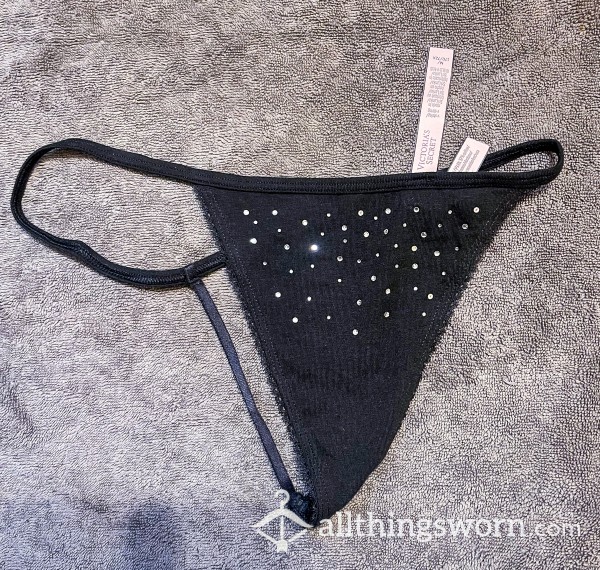 VS Black Jeweled G-String