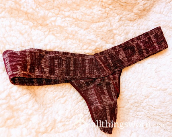 PINK Burgundy Thong