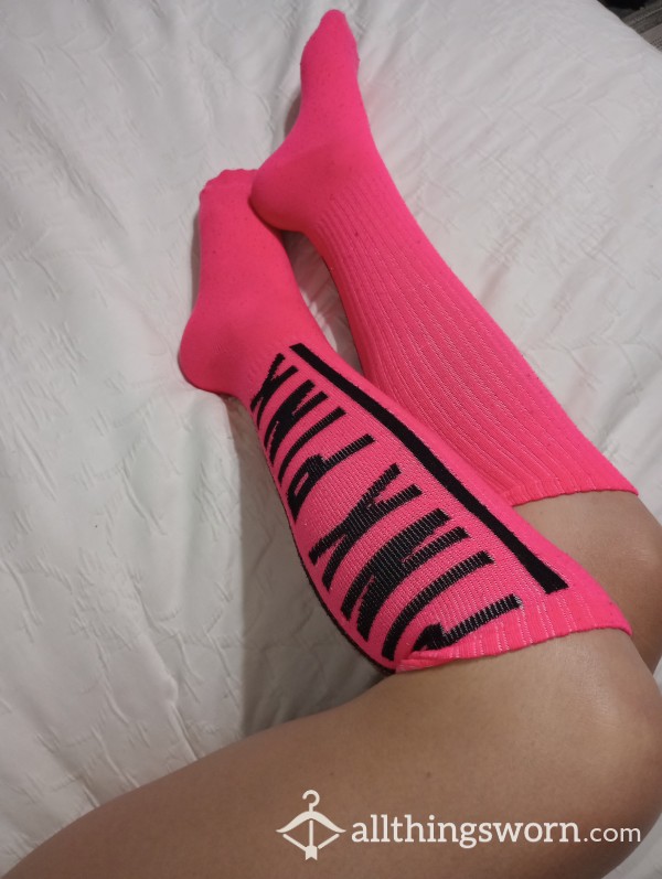 VS Hot PINK Tube Socks