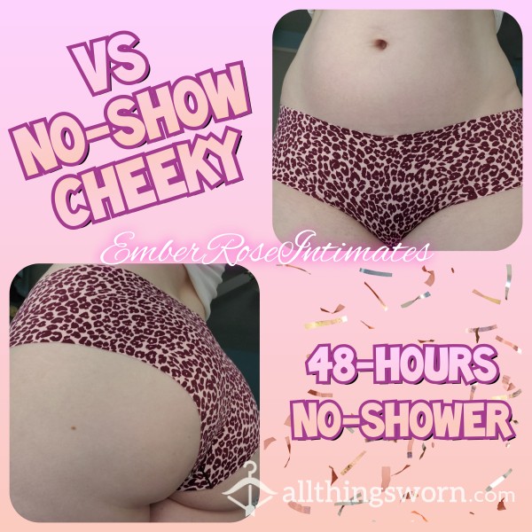 VS No-Show Pink & Purple Leopard Print Cheeky