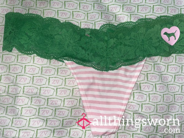 VS Pink Dog Cotton Thong Striped