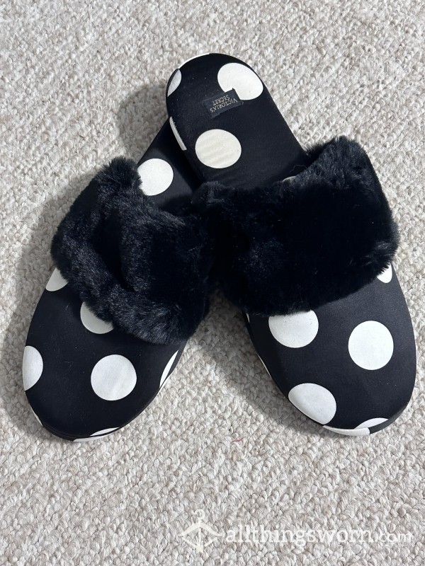 VS Polka Dot Satin Slippers