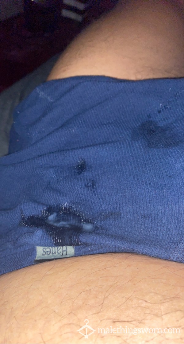 Week Worn Navy Hanes