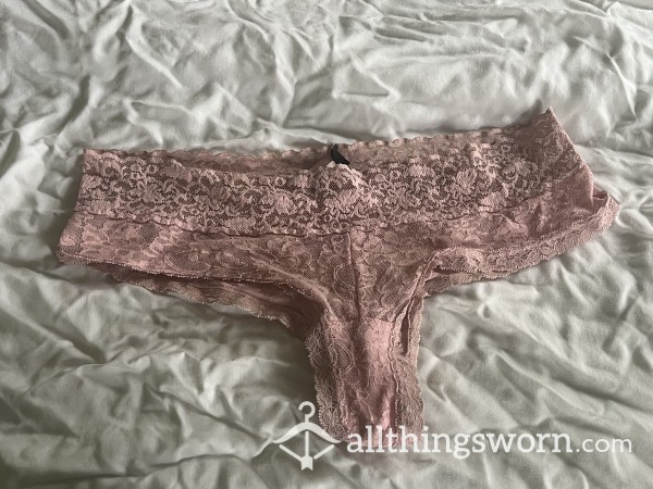 Most Saved Panties! 💕 Well-loved And Stained Victoria's Secret The Lacie Cheekie Pink Panties