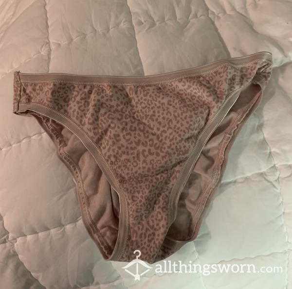 Well-Loved Pink Cheetah Panties From High School