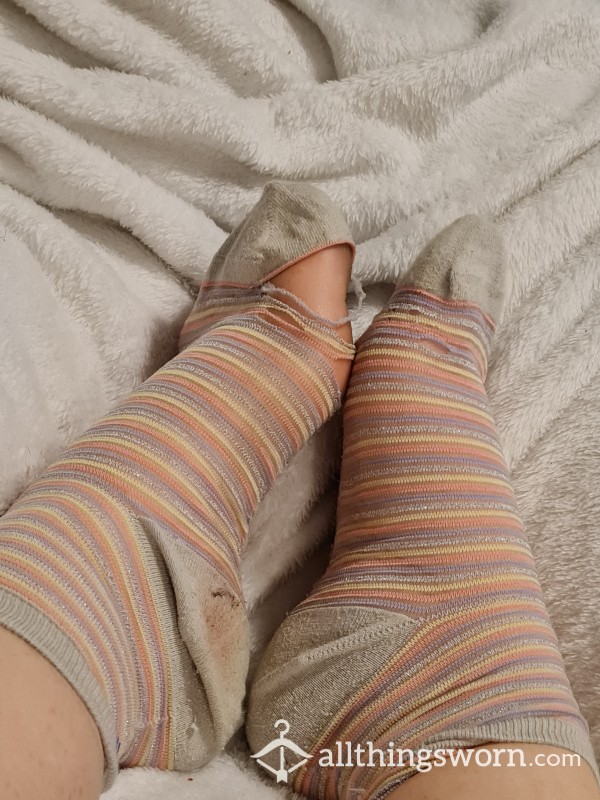 Well Used Sheer Pastel Socks