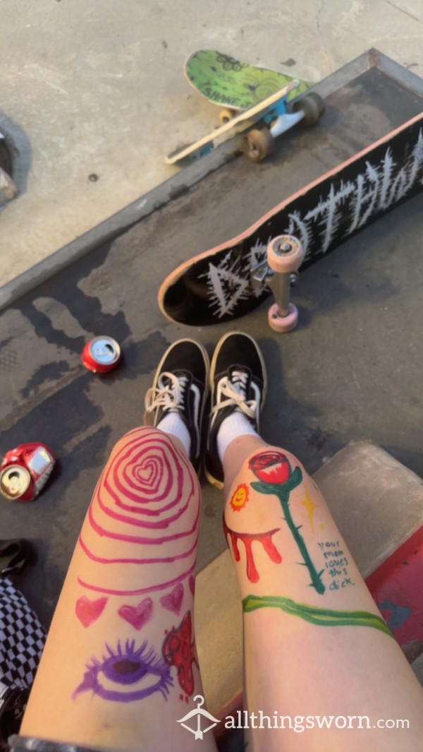 Well Worn Black Vans