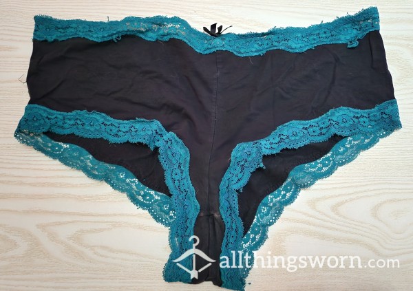 Well-worn Black And Teal Cheekies