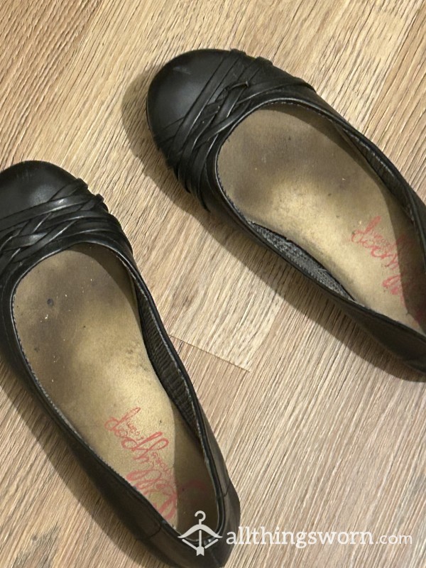 Well Worn Black Flats!