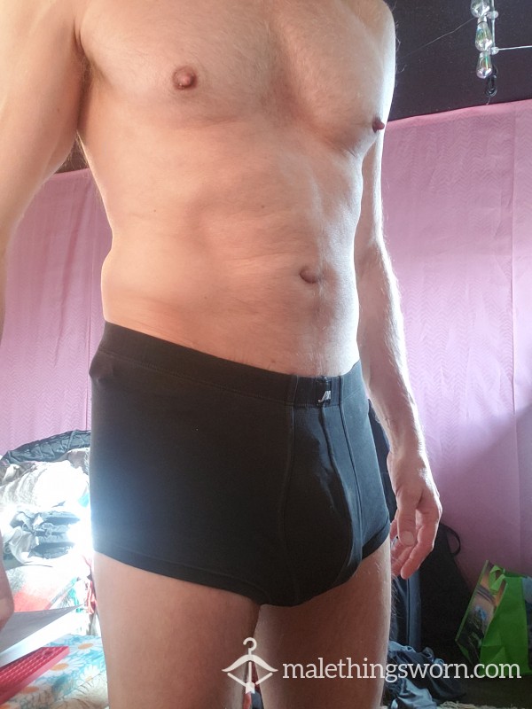 Well-worn Black JIM Stretch Boxers