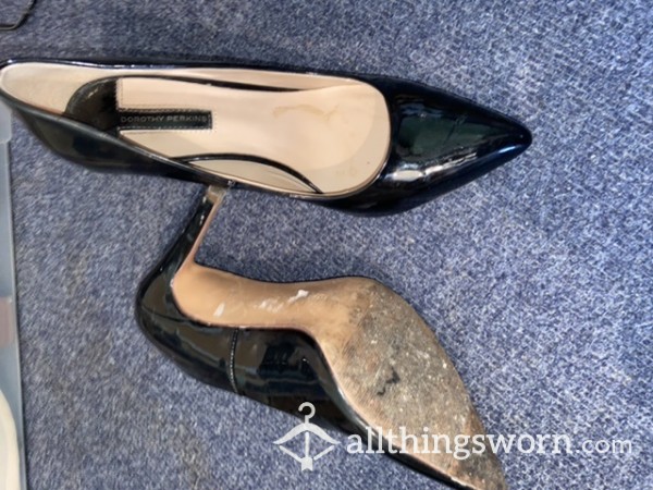 Well Worn Black Patent High Heels