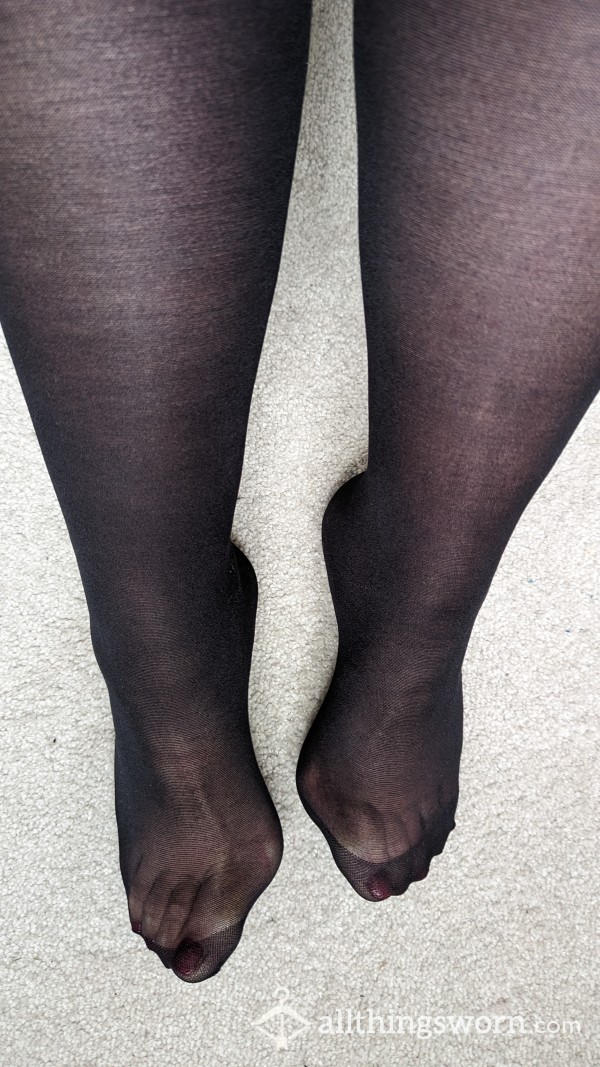 Well Worn Black Sheer Tights