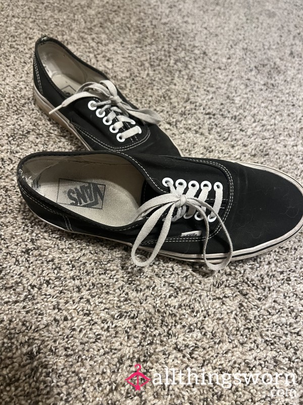 Well Worn Black Vans