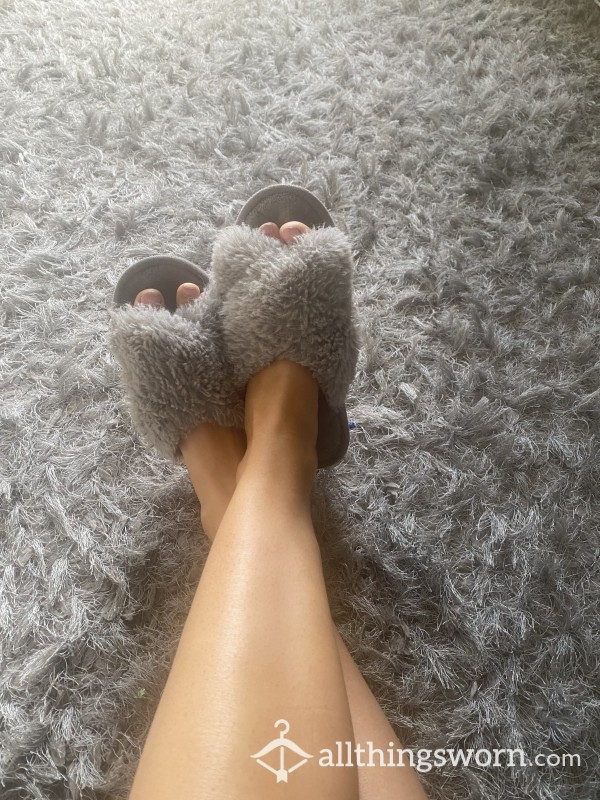 Well Worn Fluffy Slippers