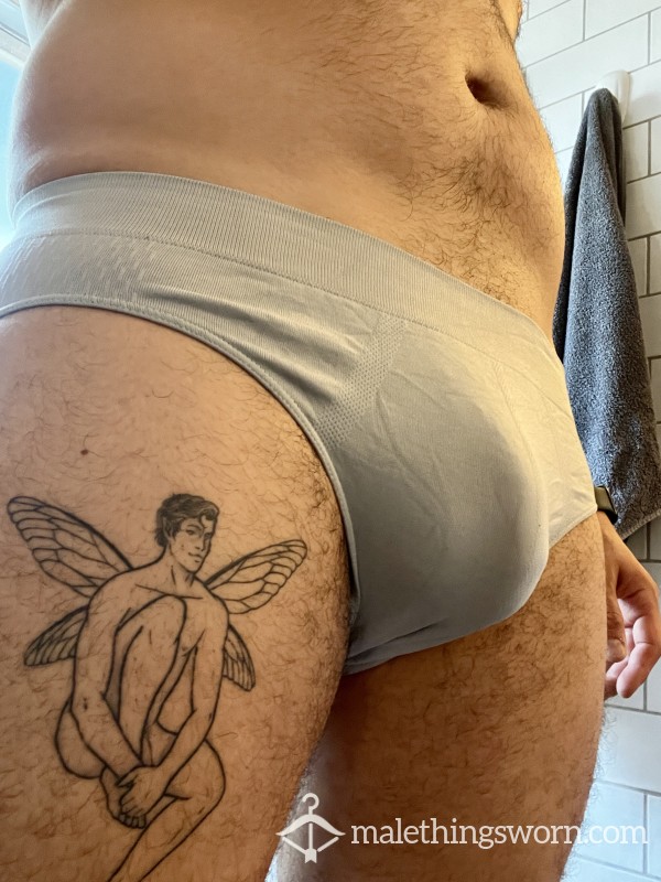 Well Worn Gray Briefs *SOLD*