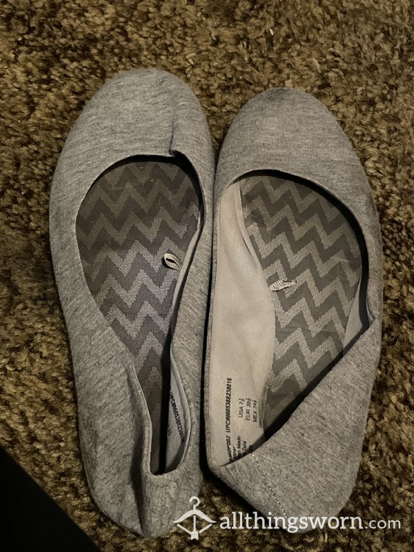 Well-worn Grey Flats