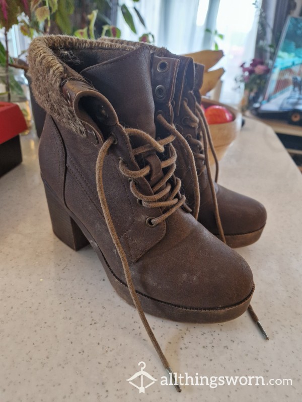 Well Worn Heeled Boots