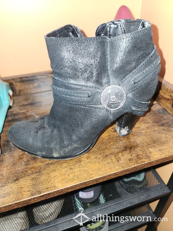 Well Worn Heeled Boots