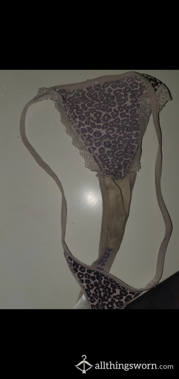 Well Worn Leopard Print Thong