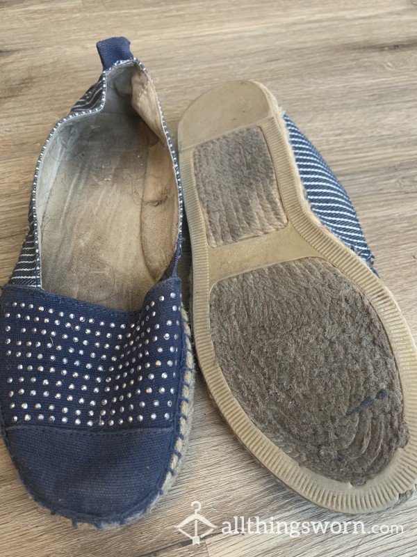 Well-worn Navy Flats