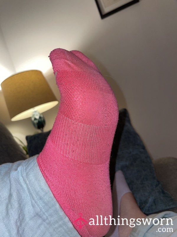 Well-Worn, Old Athletic Hot Pink Socks