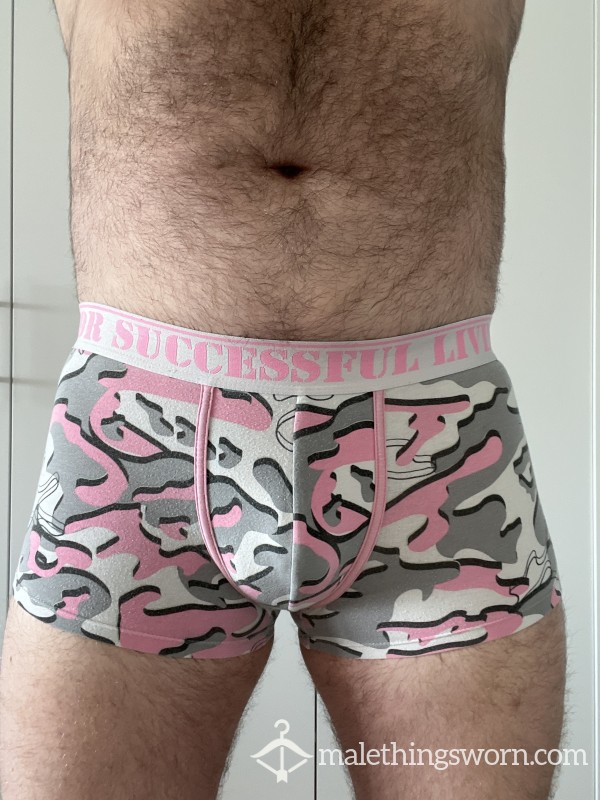 Well-Worn Pink Camo Diesel Boxer Briefs